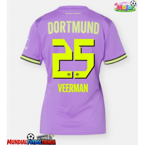 Camiseta Borussia Dortmund Joey Veerman #25 Tercera Equipación Replica 2026-27 para mujer mangas cortas